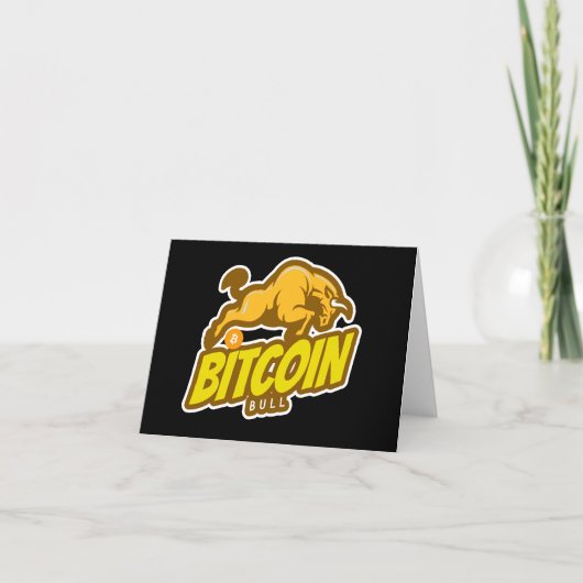 Carte De Remerciements Bitcoin Bull run - Btc Crypto (Devant)
