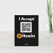 Carte De Remerciements Bitcoin élégant - Btc crypto (Dos)