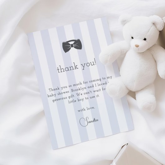 Carte De Remerciements Bitty Bow Oh Boy Baby shower