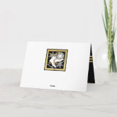 Carte De Remerciements Black and Gold Parties scintillant Patinage sur gl (Dos)