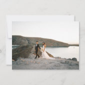 Carte De Remerciements Black Beach Destination Wedding (Dos)