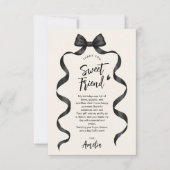 Carte De Remerciements Black Bow Birthday (Devant)