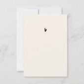 Carte De Remerciements Black Bow Birthday (Dos)