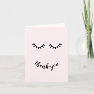Carte De Remerciements Black Eyelashes