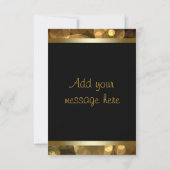 Carte De Remerciements Black Gold Thank (Dos)