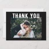 Carte De Remerciements Black Gothic Til Décès Mariage Photo (Devant)