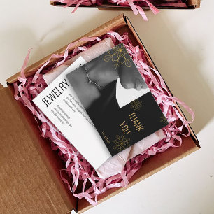 Carte De Remerciements Black Jewelry Care, Small Business Endoor,