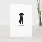 Carte de remerciements Black Labrador (Dos)