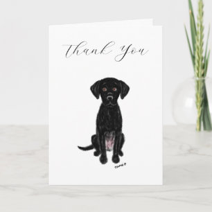Carte de remerciements Black Labrador