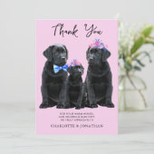 Carte De Remerciements Black Labrador Retriever Chien Chien Chien Chien C (Debout devant)