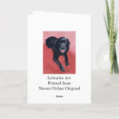 Carte De Remerciements Black Labrador Souriant (Dos)