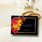Carte De Remerciements Black Magic rencontre Rustic Golden Autumn Mariage