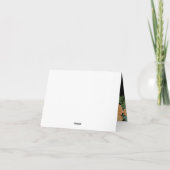 Carte De Remerciements Black & Peach Mariage Floral moderne (Dos)