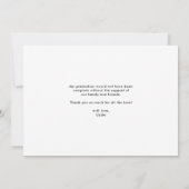 Carte De Remerciements Black Retro Bold Typographie Photo Graduation (Dos)