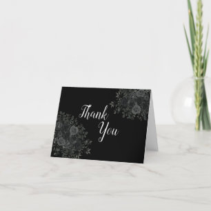 Carte De Remerciements Black Rose Dark Gothic Graduation Party