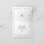 Carte De Remerciements Black White Hand Drawn Doodle Style Graduation Fun (Intérieur)