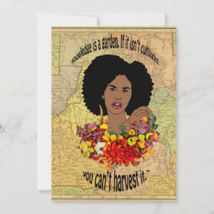 Carte De Remerciements Black Woman African Proverbs cite l'art de la sage