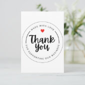 Carte De Remerciements blanc (Debout devant)