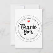 Carte De Remerciements blanc (Dos)