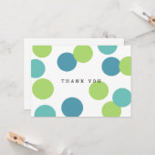 Carte de remerciements blanc coloré (Devant/Arrière en situation)