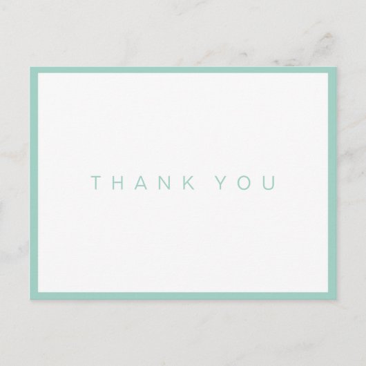 Carte de remerciements blanc moderne avec bordure  (Devant)