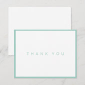 Carte de remerciements blanc moderne avec la (Devant / Derrière)