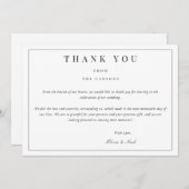 Carte de remerciements blanc moderne et élégant (Devant / Derrière)