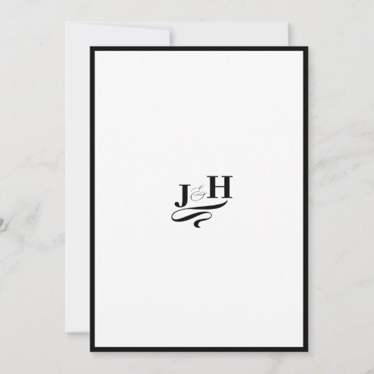 Carte De Remerciements Blanc Modeste (Dos)