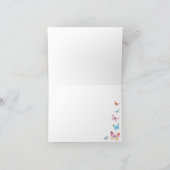 Carte de remerciements blanc Motif papillon (Intérieur)