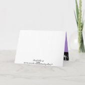 Carte de remerciements blanc noir pourpre de (Dos)