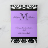 Carte de remerciements blanc noir pourpre de (Intérieur)