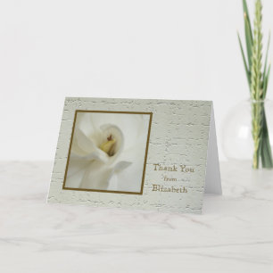 Carte de remerciements blanc personnalisé