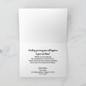 Carte de remerciements blanchi par agent (Intérieur)