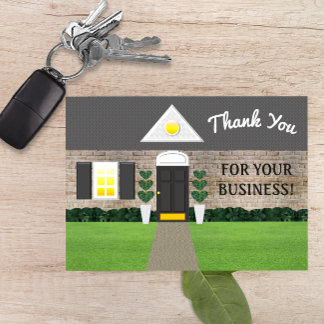 Carte de remerciements blanchi par agent