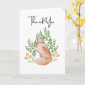 Carte de remerciements Blank Fox (Fleur jaune)