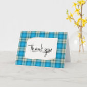 Carte de remerciements bleu (Fleur jaune)