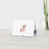 Carte de remerciements bleu 5 d'hortensia (Dos)