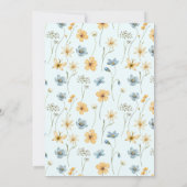 Carte de remerciements bleu baby shower (Dos)