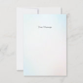 Carte De Remerciements Bleu blanc Vase Floral (Dos)