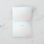 Carte De Remerciements Bleu blanc Vase Floral (Intérieur)