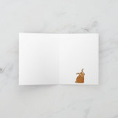 Carte de remerciements bleu chien vert (Intérieur)