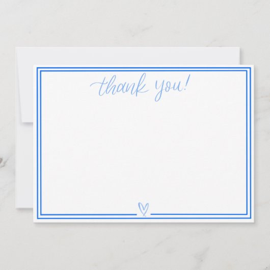 Carte de remerciements (bleu clair) (Devant)