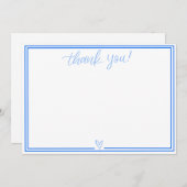 Carte de remerciements (bleu clair) (Devant / Derrière)