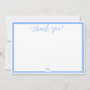 Carte de remerciements (bleu clair)
