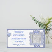 Carte de remerciements bleu de cadre de (Debout devant)