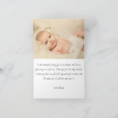 Carte de remerciements bleu de la marine des tourn (Intérieur)