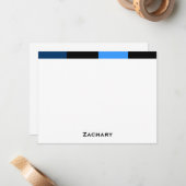 Carte de remerciements bleu de la Marine royale de (Devant/Arrière en situation)