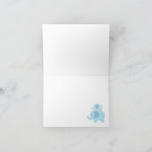 Carte de remerciements bleu d'éléphants de mod (Intérieur)