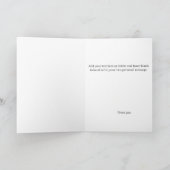 Carte De Remerciements Bleu des flocons de neige du dragon blanc d'hiver (Intérieur)