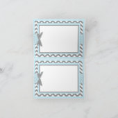 Carte de remerciements bleu d'impression de (Intérieur)